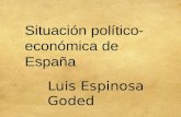 Presentación situación político-económica en España