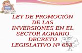 decreto legislativo Nº653 Ley de promoción de las inversiones en el sector agrario