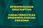 Epidemiología caracterización persona 2016