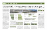 PwC - El 94% de empresas en APEC mantendrá o subirá inversiones en Perú