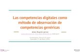 Las competencias digitales como método de observación de competencias genéricas