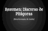 Discurso de Pitágoras (Resumen, metamorfosis)