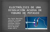 Electrólisis de una disolución acuosa de yoduro de potasio