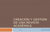 Creación y gestión de una revista académica. Roles y responsabilidades
