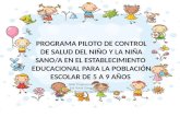 Programa piloto de control de salud del niño taller infantil 2015