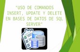 "Uso de comandos INSERT, UPDATE y DELETE en bases de datos de SQL Server"