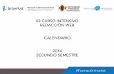 Calendario_03 Curso Intensivo Redacción Web Nicaragua-Semestre 2_2014
