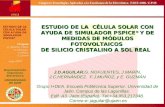 TAEE 2006: ESTUDIO DE LA  CÉLULA SOLAR CON AYUDA DE SIMULADOR PSPICE® Y DE MEDIDAS DE MÓDULOS FOTOVOLTAICOS  DE SILICIO CRISTALINO A SOL REAL