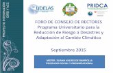 Programa Universitario para la Reducción de Riesgo a Desastres y Adaptación al Cambio Climático