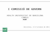 Presentacio HUBc en comissió de govern
