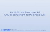 Pla d’acció de l’Estratègia catalana d’ecodisseny. Comissió interdepartamental: grau de compliment del Pla d’Acció 2015