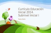 Currículo educación inicial 2014 subnivel1