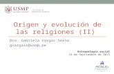 origen y evolucion de las religiones