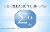 Correlación con spss, Encarnación María Ayala López