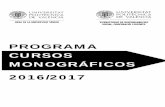 PROGRAMA CURSOS MONOGRÁFICOS 2016/2017