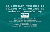 La Comisión Nacional de Valores de Panamá