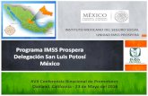 Programa IMSS Prospera Delegación San Luis Potosí México