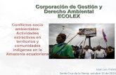 Conflictos socio ambientales: Actividades extractivas en territorios y ...