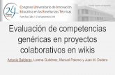 Evaluación de competencias genéricas en proyectos colaborativos en wikis