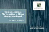 Comunicación, Motivación y Clima Laboral
