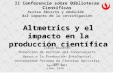 Altmetrics y el impacto en la producción científica