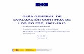 guía general de evaluación continua de los po fse, 2007-2013