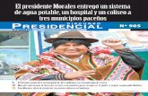 El presidente Morales entregó un sistema de agua potable, un ...