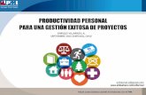 Charla PMI Chile : Productividad Personal para una Gestión efectiva de Proyectos