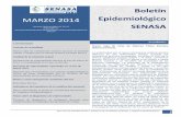 MARZO 2014 Boletín Epidemiológico SENASA