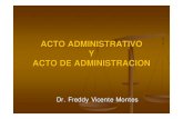 Acto Administrativo y Acto de Administración