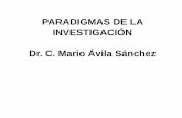 PARADIGMAS DE LA INVESTIGACIÓN Dr. C. Mario Avila Sánchez