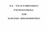 EL TESTIMONIO PERSONAL DE DAVID BRAINERD