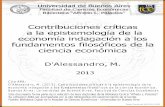 Contribuciones críticas a la epistemología de la economía ...