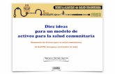 #20RAPPS .Diez ideas para un modelo de activos para la salud comunitaria. Mariano Hernán, profesor de la Escuela Andaluza de Salud Pública.