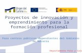 Proyectos de innovación y emprendimiento para la formación  para la formación profesional