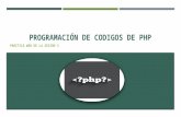 PROGRAMACIÓN DE CODIGOS DE PHP