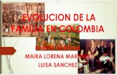 Evolucion de la familia colombiana