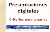 Criterios para crear presentaciones digitales