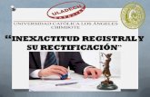 inexactitud registral y su rectificación
