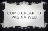 Como crear tu pagina web