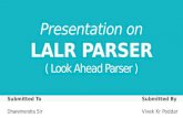 LALR Parser Presentation ppt