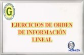 Ejercicios de orden de información lineal   2º
