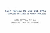 Catálogo Público de acceso en línea. Universidad de Oviedo.Biblioteca