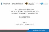 Calendario_06 Curso Intensivo Aplicaciones para Community Managers Nicaragua-Semestre 2_2014