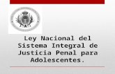Presentación de la Ley Nacional del Sistema Integral de Justicia Penal para Adolescentes