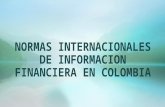 Normas internacionales de información financiera en colombia