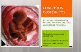 Conceptos obstétricos (Situación, presentación, actitud de posición del feto, variedad de posición).