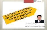 CALIDAD Y CONTROL EN PROYECTOS DE TURISMO - CUARTA PARTE
