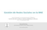 Gestión de redes sociales en la BNE. Ana Carrillo Pozas