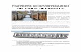 Proyecto de investigación del Canal de castilla